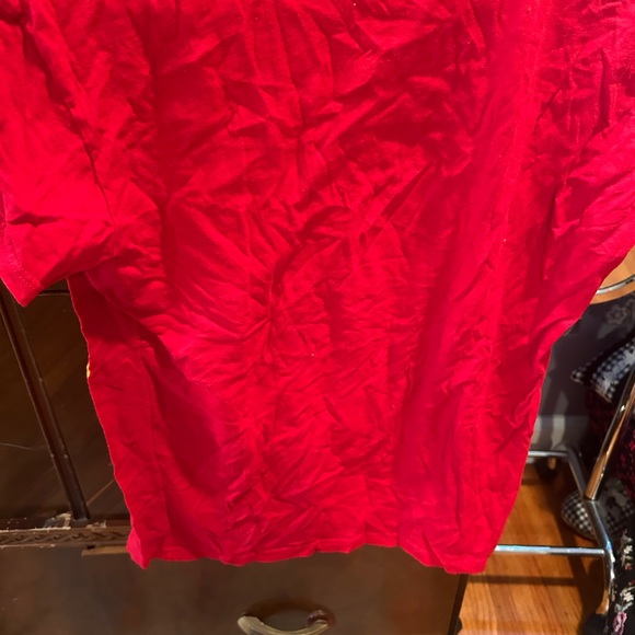 A christmas story leg lamp fragile womens red cotton tshirt top holiday xl - Picture 5 of 6